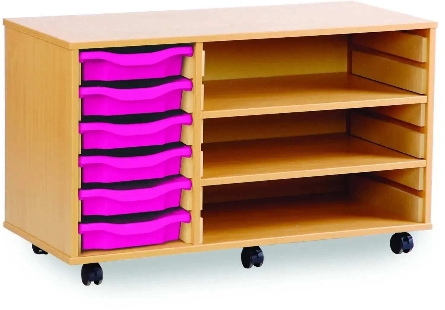 Monarch 6 Shallow Tray Unit with 2 Adjustable Shelves-Monarch 6 Shallow Tray Unit with 2 Adjustable Shelves