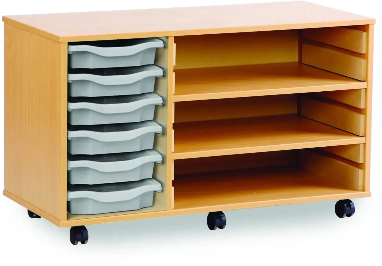 Monarch 6 Shallow Tray Unit with 2 Adjustable Shelves-Monarch 6 Shallow Tray Unit with 2 Adjustable Shelves