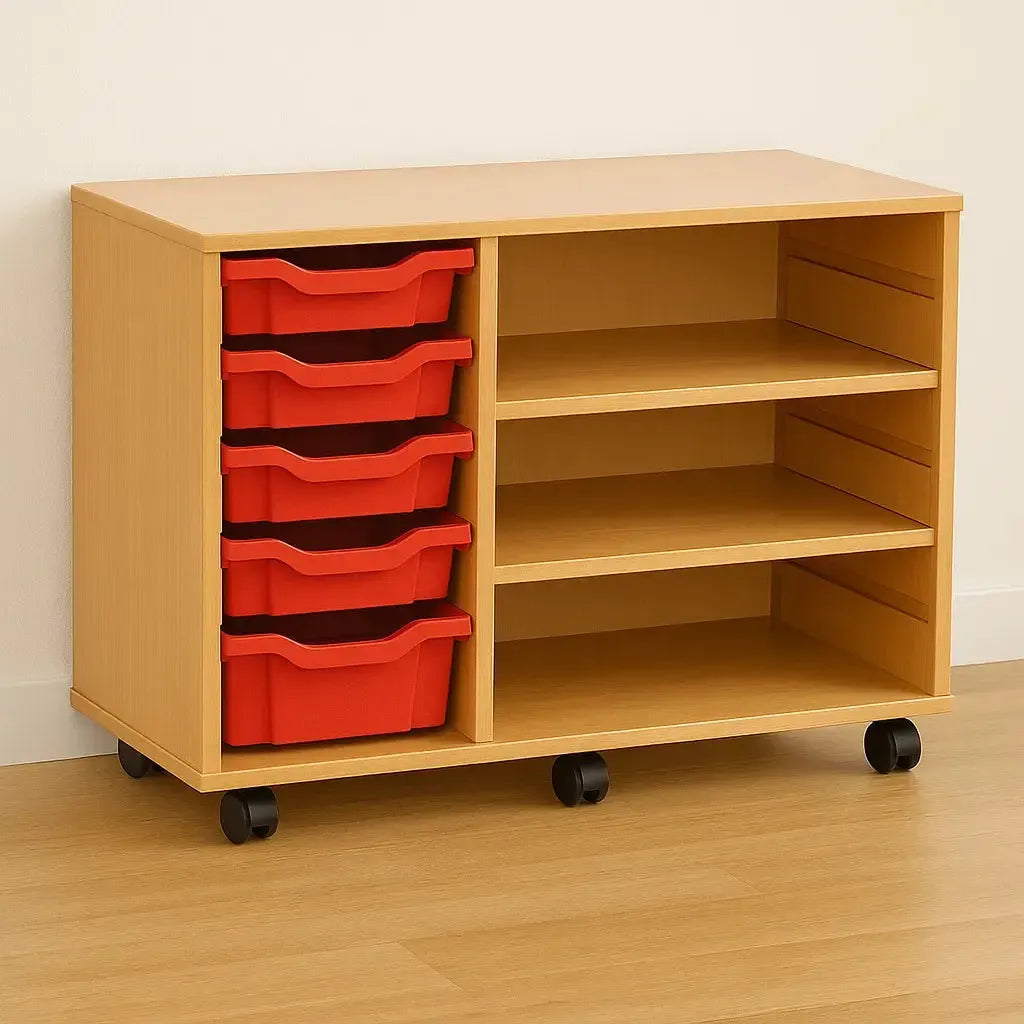 Monarch 6 Shallow Tray Unit with 2 Adjustable Shelves-Monarch 6 Shallow Tray Unit with 2 Adjustable Shelves