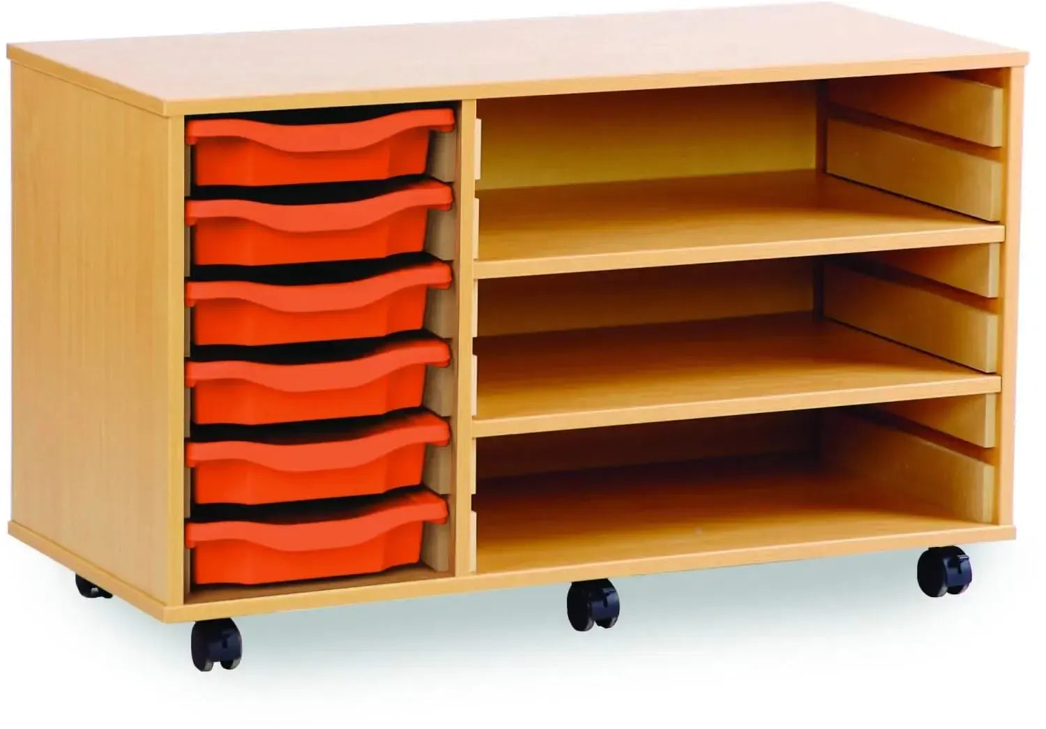 Monarch 6 Shallow Tray Unit with 2 Adjustable Shelves-Monarch 6 Shallow Tray Unit with 2 Adjustable Shelves
