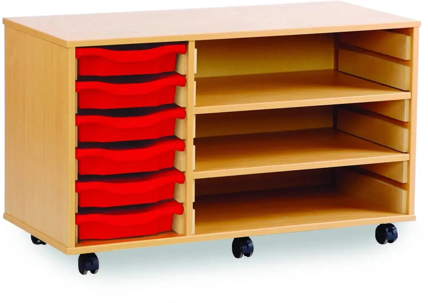 Monarch 6 Shallow Tray Unit with 2 Adjustable Shelves-Monarch 6 Shallow Tray Unit with 2 Adjustable Shelves