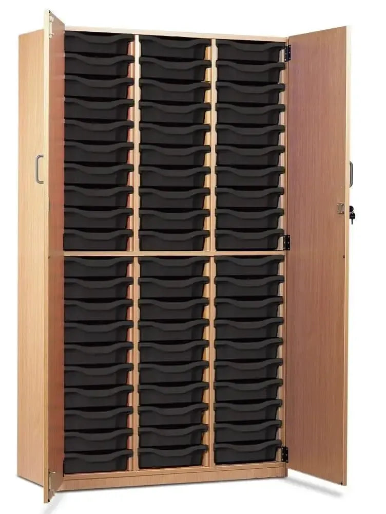 Monarch 60 Shallow Tray Storage Cupboard with Lockable Doors-Monarch 60 Shallow Tray Storage Cupboard with Lockable Doors