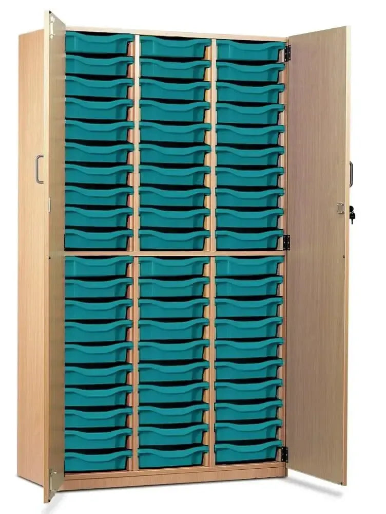 Monarch 60 Shallow Tray Storage Cupboard with Lockable Doors-Monarch 60 Shallow Tray Storage Cupboard with Lockable Doors