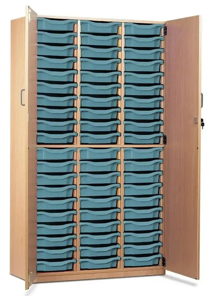 Monarch 60 Shallow Tray Storage Cupboard with Lockable Doors-Monarch 60 Shallow Tray Storage Cupboard with Lockable Doors
