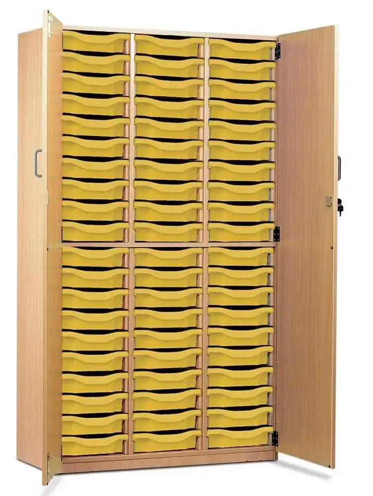 Monarch 60 Shallow Tray Storage Cupboard with Lockable Doors-Monarch 60 Shallow Tray Storage Cupboard with Lockable Doors