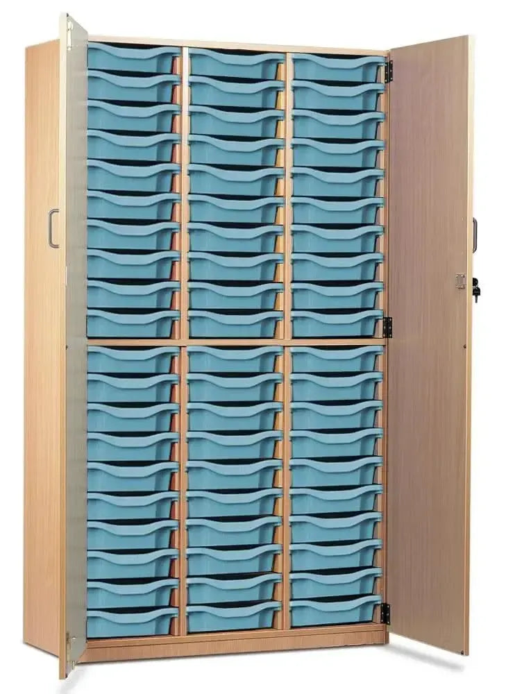 Monarch 60 Shallow Tray Storage Cupboard with Lockable Doors-Monarch 60 Shallow Tray Storage Cupboard with Lockable Doors