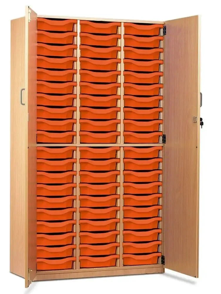 Monarch 60 Shallow Tray Storage Cupboard with Lockable Doors-Monarch 60 Shallow Tray Storage Cupboard with Lockable Doors