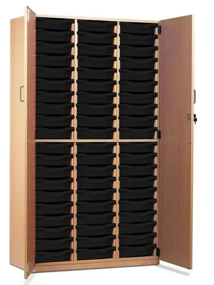Monarch 60 Shallow Tray Storage Cupboard with Lockable Doors-Monarch 60 Shallow Tray Storage Cupboard with Lockable Doors
