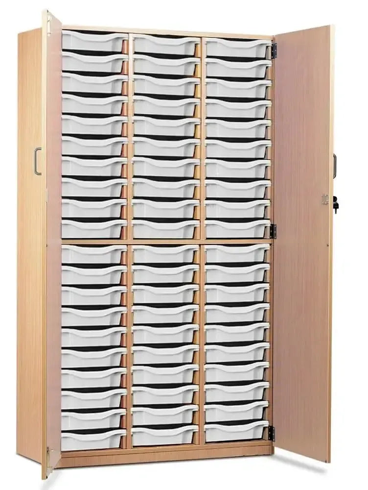 Monarch 60 Shallow Tray Storage Cupboard with Lockable Doors-Monarch 60 Shallow Tray Storage Cupboard with Lockable Doors
