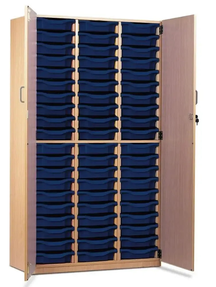 Monarch 60 Shallow Tray Storage Cupboard with Lockable Doors-Monarch 60 Shallow Tray Storage Cupboard with Lockable Doors