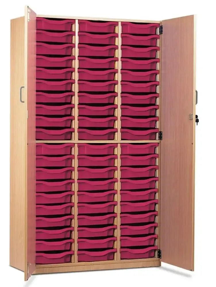 Monarch 60 Shallow Tray Storage Cupboard with Lockable Doors-Monarch 60 Shallow Tray Storage Cupboard with Lockable Doors