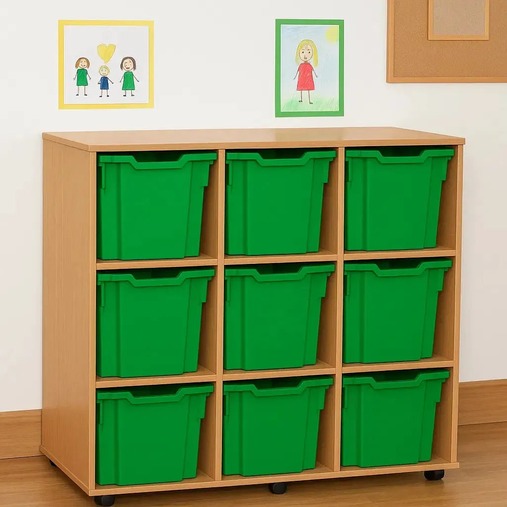 Monarch 9 Quad Tray Classroom Storage Unit-Monarch 9 Quad Tray Classroom Storage Unit