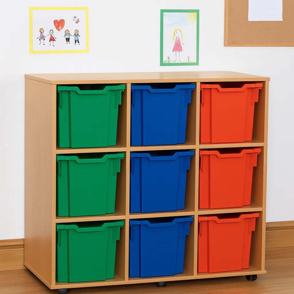 Monarch 9 Quad Tray Classroom Storage Unit-Monarch 9 Quad Tray Classroom Storage Unit