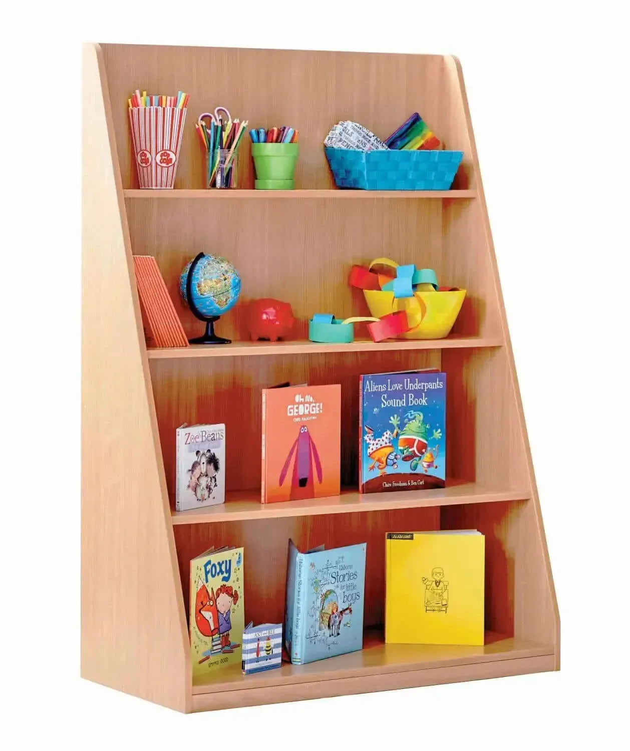 Monarch Library Unit With 4 Fixed Straight Shelves-Monarch Library Unit With 4 Fixed Straight Shelves