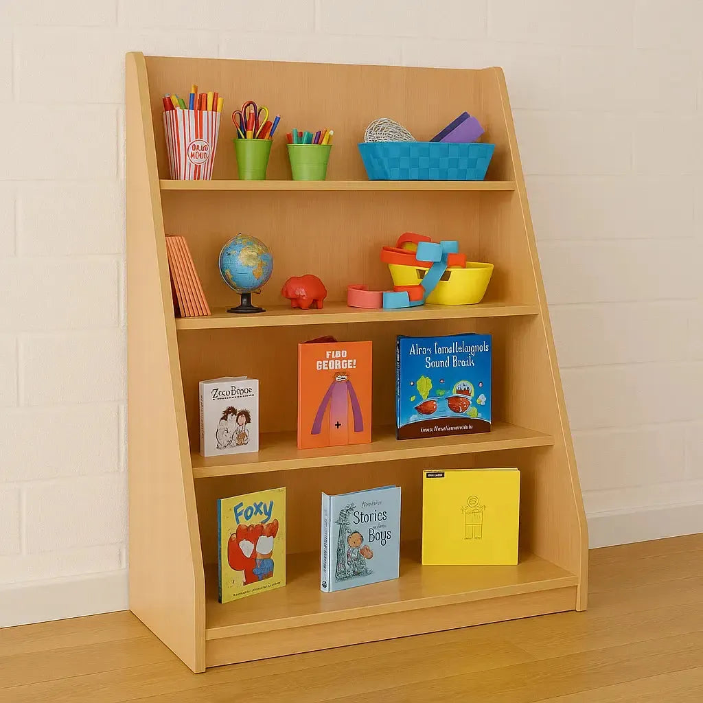 Monarch Library Unit With 4 Fixed Straight Shelves-Monarch Library Unit With 4 Fixed Straight Shelves
