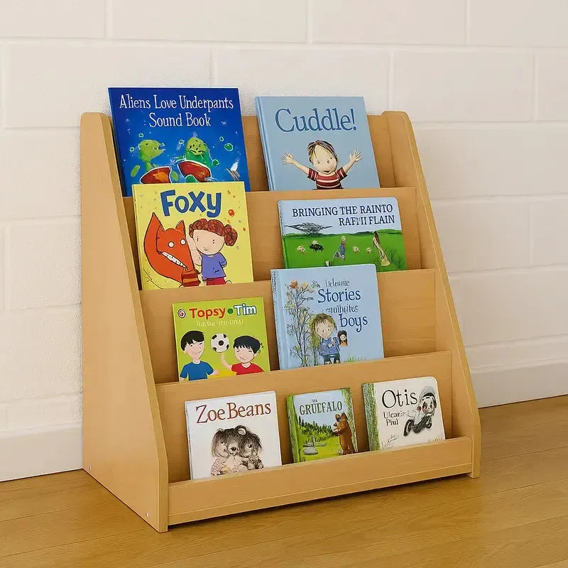 Monarch Library Unit With 4 Tiered Fixed Shelves-Monarch Library Unit With 4 Tiered Fixed Shelves