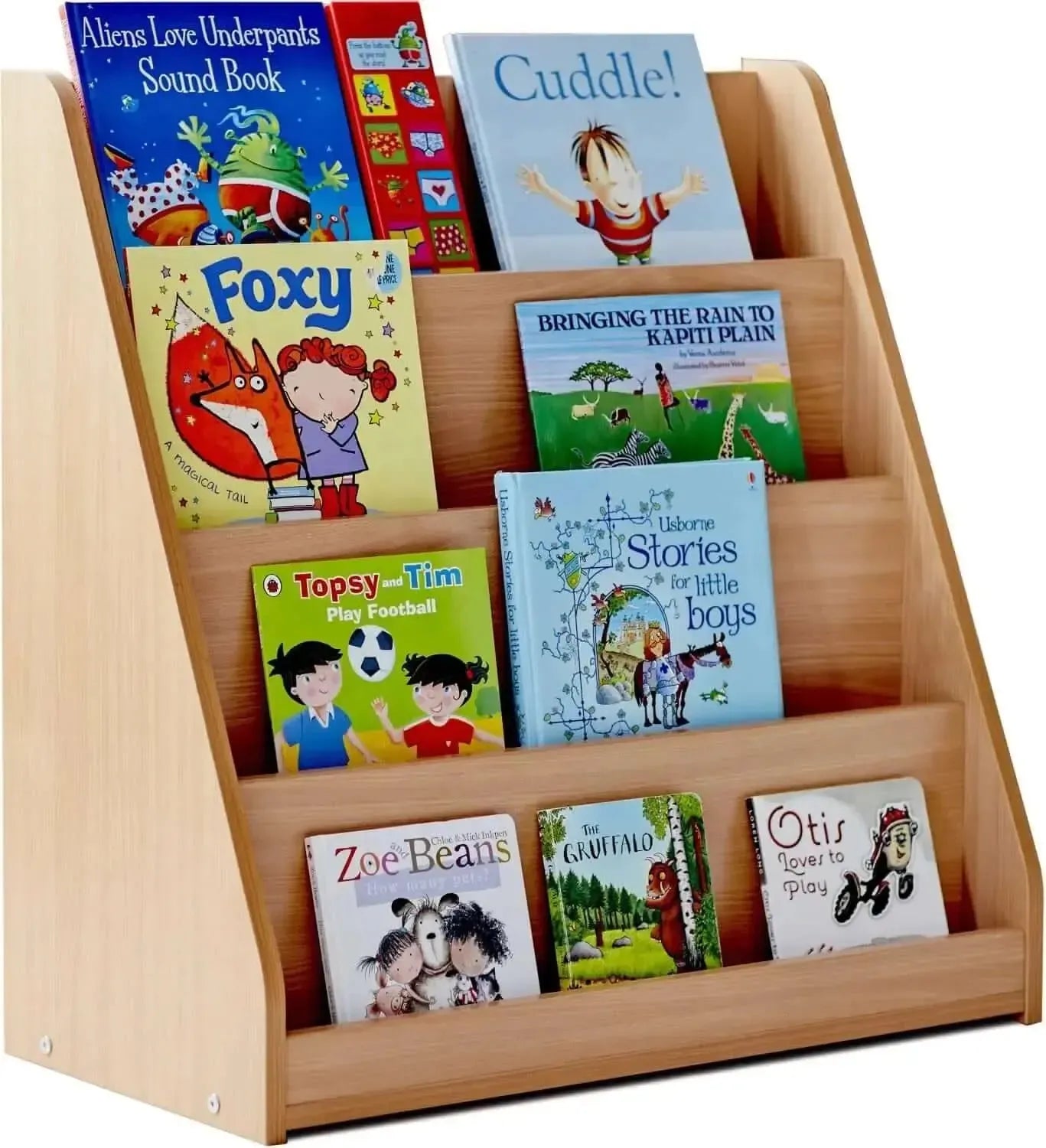 Monarch Library Unit With 4 Tiered Fixed Shelves-Monarch Library Unit With 4 Tiered Fixed Shelves