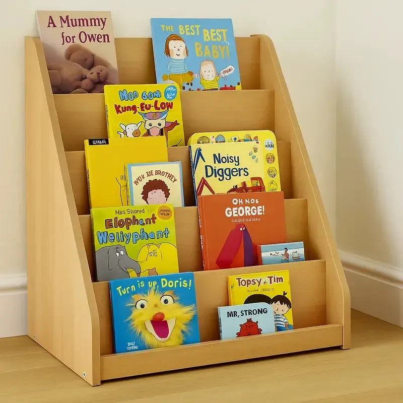 Monarch Library Unit With 5 Tiered Fixed Shelves-Monarch Library Unit With 5 Tiered Fixed Shelves