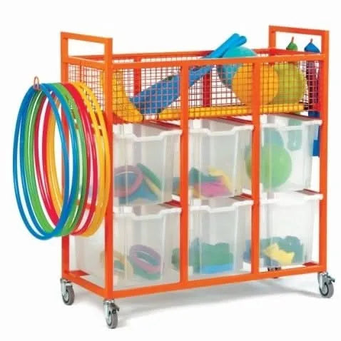 Monarch School Sports Trolley with 6 Jumbo Trays-Monarch School Sports Trolley with 6 Jumbo Trays