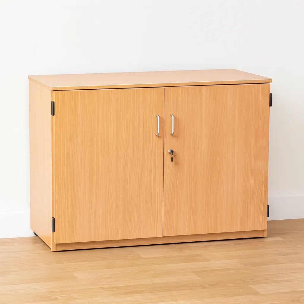 Monarch stock cupboard with 2 adjustable shelves-Monarch stock cupboard with 2 adjustable shelves