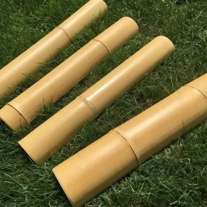 Natural Wooden Water Channelling 4 Half Tubes-Natural Wooden Water Channelling 4 Half Tubes