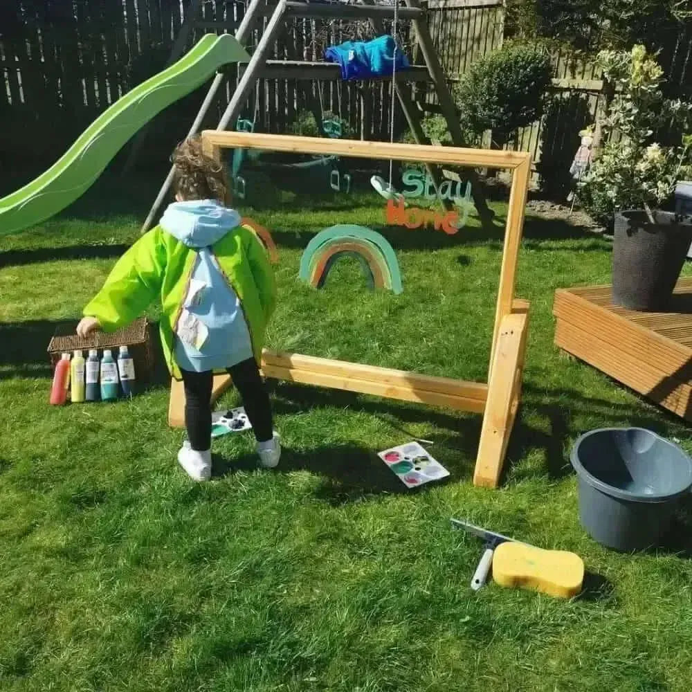 Nature Outdoor Acrylic Painting Window in Wooden Frame-Nature Outdoor Acrylic Painting Window in Wooden Frame