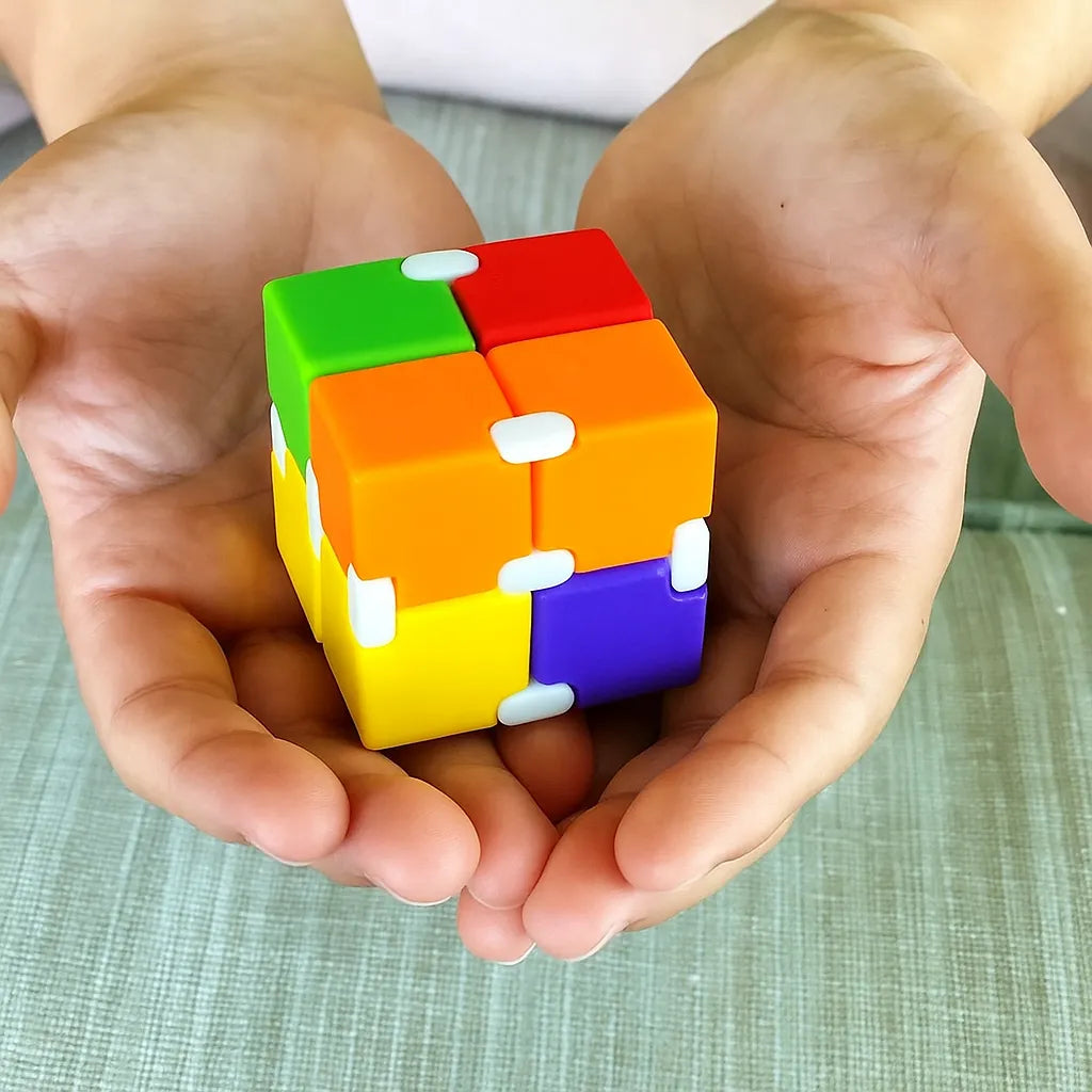 Neon Infinity Cube Fidget Toy-Neon Infinity Cube Fidget Toy