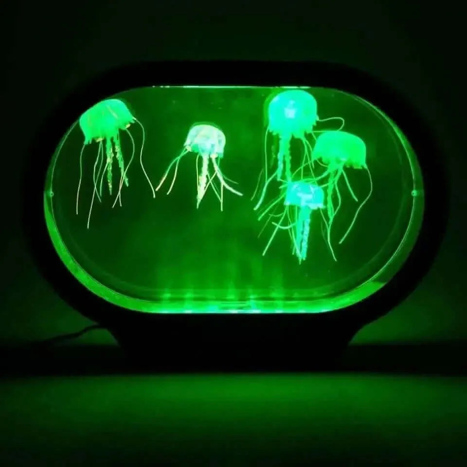 Neon Jellyfish Oval Tank Mood Light-Neon Jellyfish Oval Tank Mood Light