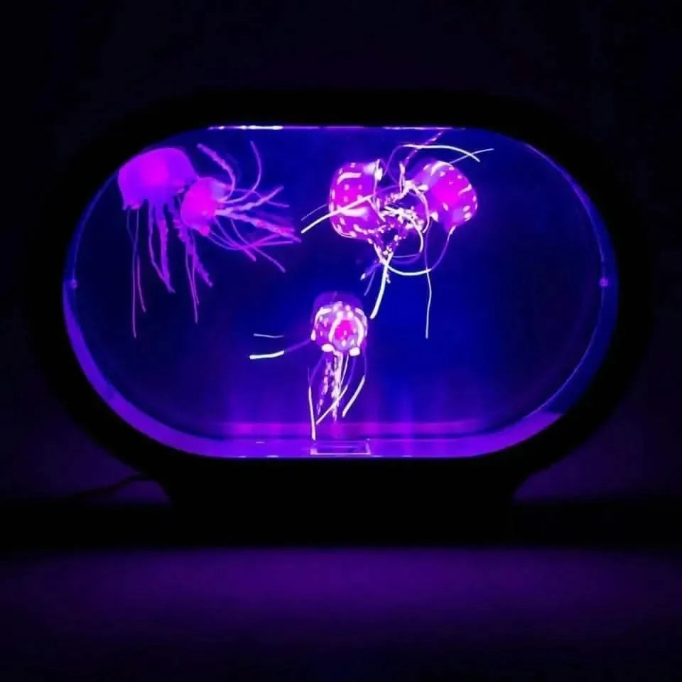 Neon Jellyfish Oval Tank Mood Light-Neon Jellyfish Oval Tank Mood Light