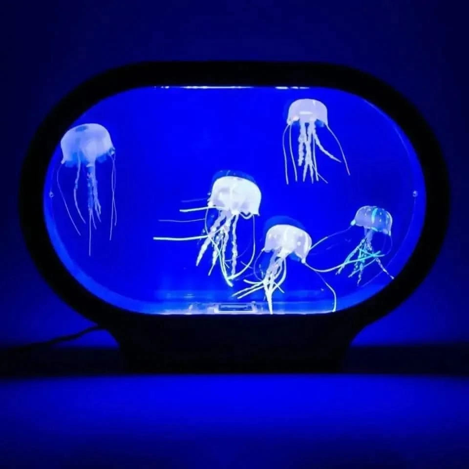 Neon Jellyfish Oval Tank Mood Light-Neon Jellyfish Oval Tank Mood Light