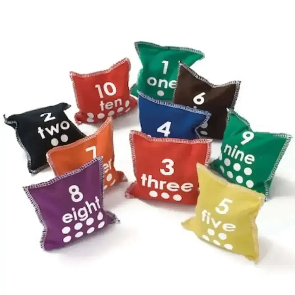 Number & Dot Bean Bags Pk10-Number & Dot Bean Bags Pk10