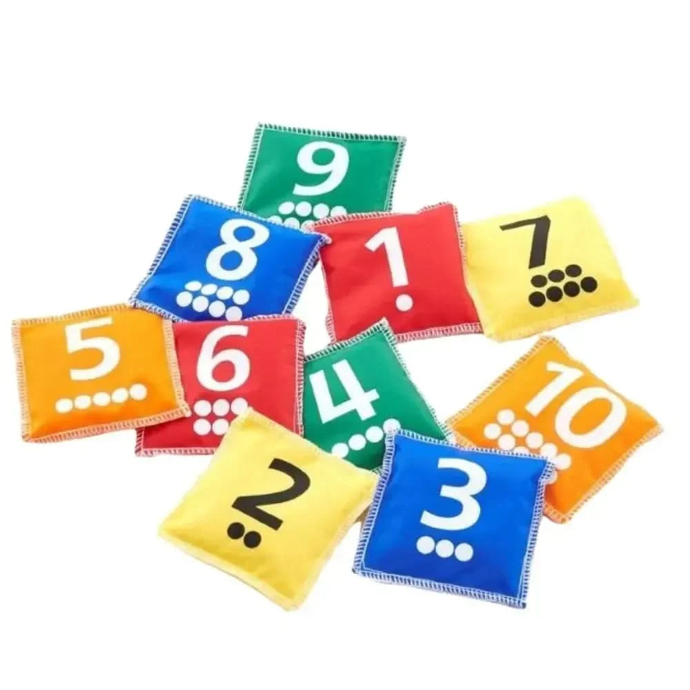Number & Dot Bean Bags Pk10-Number & Dot Bean Bags Pk10