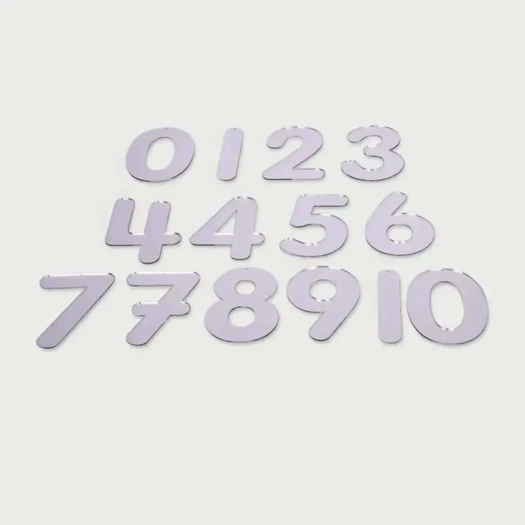 Number Mirror Set Pack of 14-Number Mirror Set Pack of 14