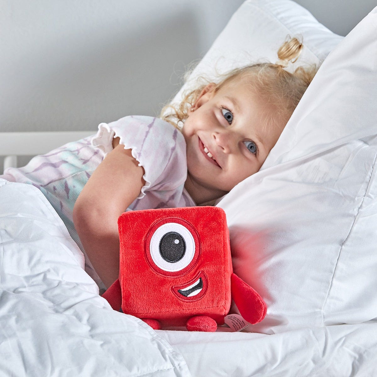Numberblock One, Bring the on-screen magic of the Numberblocks to life for young fans of the award-winning CBeebies TV series with this Numberblocks One plush toy. The Numberblock One is made from super-soft plush fabric and with embroidered features, it’s ready for cuddles and snuggles. This plush toy is stuffed with high quality foam to keep its shape, with securely attached limbs, and will be a fun, cuddly companion for years to come. This bright, fun soft Numberblocks toy will inspire young imaginations