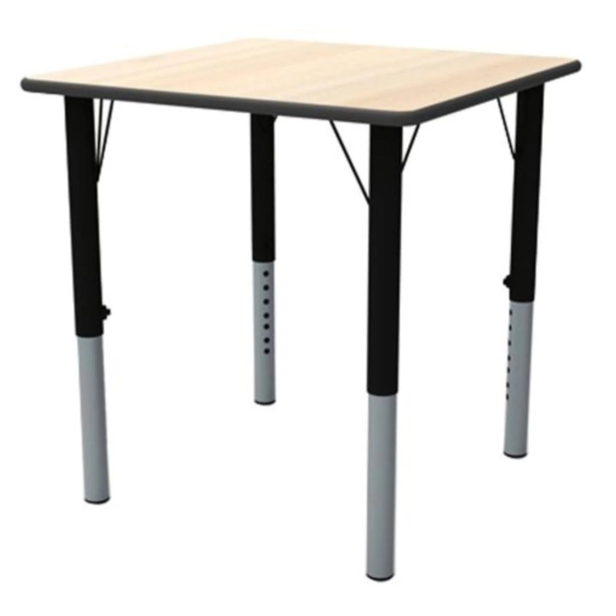 Nursery Height Adjustable Square Classroom Table-Nursery Height Adjustable Square Classroom Table