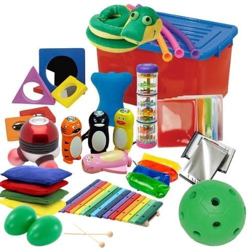 Original Sensory Tub, The Original Sensory Tub is an ideal starter kit on which to build up your equipment base and resources. Contains a wide selection of stimulation equipment that has been grouped under six different headings - tactile, weighted, vibration, visual, auditory and massage. All these sensory products will encourage movement, hand-eye co-ordination, vocalisation, tracking skills and visual attention. The sensory equipment within the Original Sensory Tub will also help communication skills, de