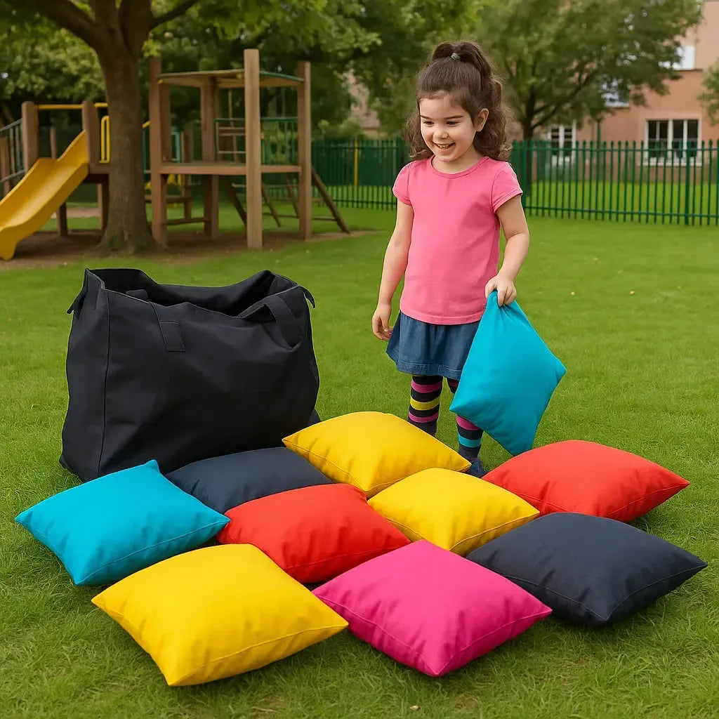 Outdoor Floor Cushions Pack of 10-Outdoor Floor Cushions Pack of 10