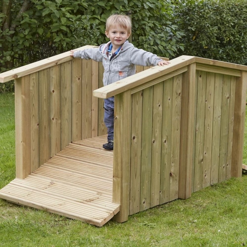 Outdoor Wooden Bridge, Its sturdy and durable construction ensures that it can withstand the active play of children for years to come. Made from high-quality wood, this bridge is designed to withstand outdoor elements and provide a safe and secure play environment. This Outdoor Wooden Bridge offers endless opportunities for imaginative play and physical activity. Children will enjoy crossing over the bridge, pretending to be explorers or adventurers on a daring quest. It encourages them to develop their gr