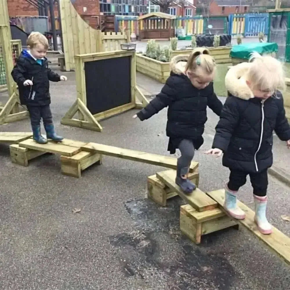 Outdoor Wooden Mini Adventure Trail 14pcs-Outdoor Wooden Mini Adventure Trail 14pcs