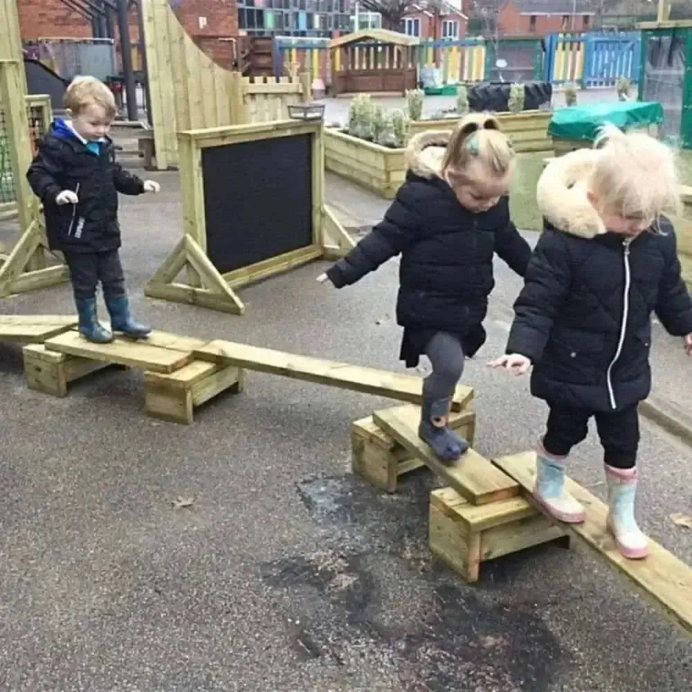 Outdoor Wooden Mini Adventure Trail 14pcs-Outdoor Wooden Mini Adventure Trail 14pcs