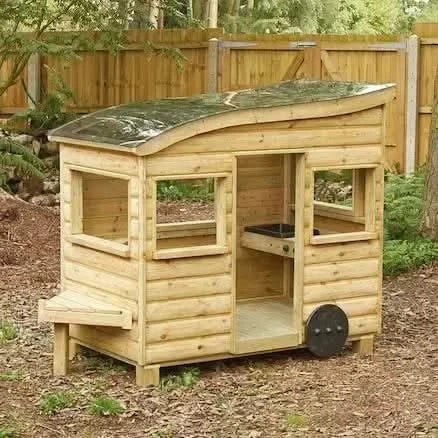 Outdoor Wooden Role Play Caravan-Outdoor Wooden Role Play Caravan