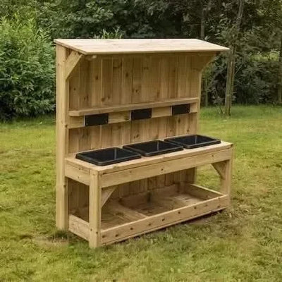 Outdoor Wooden Sink Station-Outdoor Wooden Sink Station