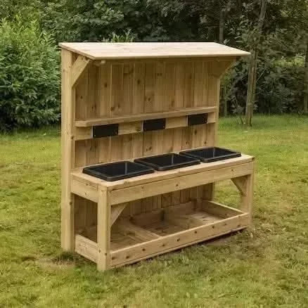 Outdoor Wooden Sink Station-Outdoor Wooden Sink Station