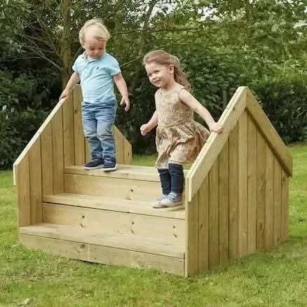 Outdoor Wooden Step Bridge-Outdoor Wooden Step Bridge