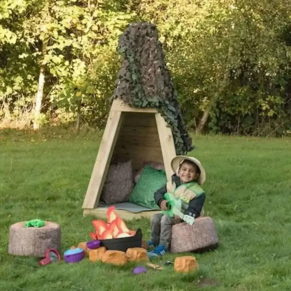 Outdoor Wooden Teepee-Outdoor Wooden Teepee