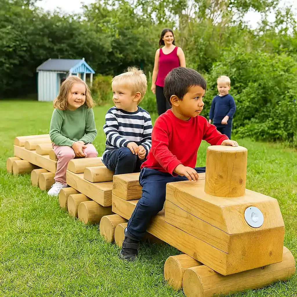 Outdoor Wooden Train-Outdoor Wooden Train