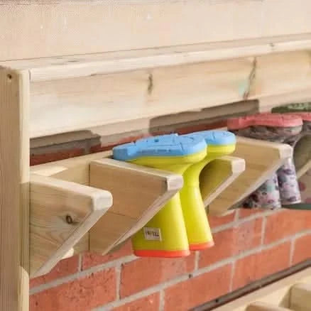 Outdoor Wooden Wellie Wall-Outdoor Wooden Wellie Wall