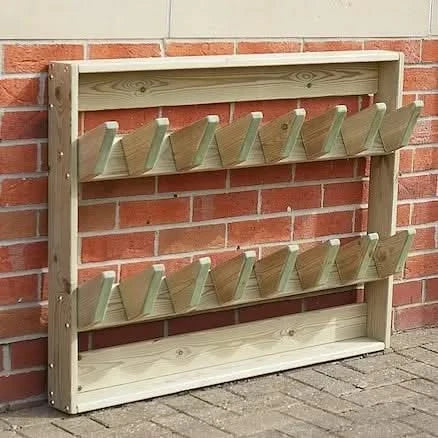 Outdoor Wooden Wellie Wall-Outdoor Wooden Wellie Wall