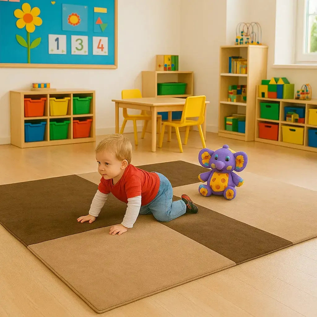 Padded Toddler Playmat Natural-Padded Toddler Playmat Natural