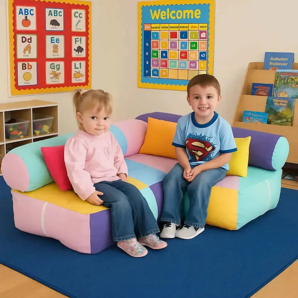 Pastel Colour Soft Seating Corner-Pastel Colour Soft Seating Corner